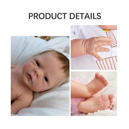 Reborn Baby Dolls Boys 18 Inch Reborn Baby Dolls Boy Vinyl Silicone Body Boy Reborn Baby Dolls with Clothes and Bottles Boy f...