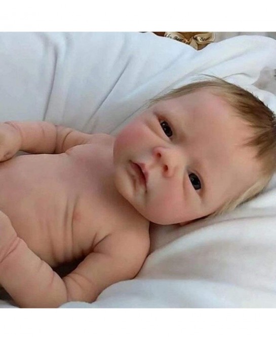 Reborn Baby Dolls Boys 18 Inch Reborn Baby Dolls Boy Vinyl Silicone Body Boy Reborn Baby Dolls with Clothes and Bottles Boy f...
