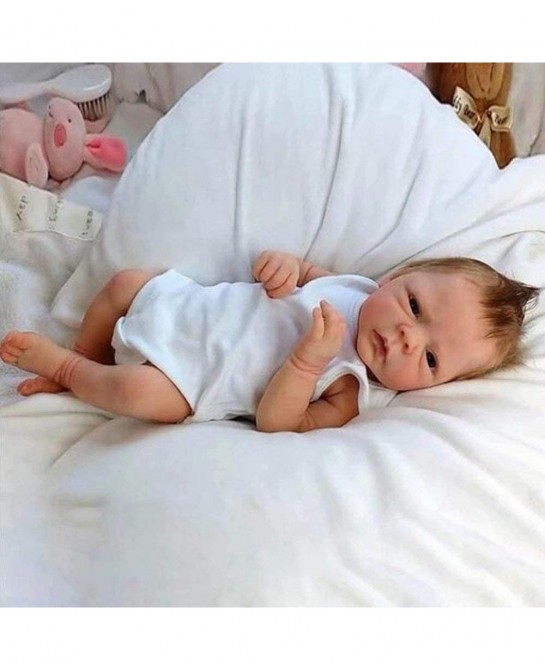 Reborn Baby Dolls Boys 18 Inch Reborn Baby Dolls Boy Vinyl Silicone Body Boy Reborn Baby Dolls with Clothes and Bottles Boy f...