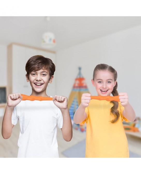 Stretchy Carrot Toys for Kids Set of 2 Stress Relief Fidget Sensory Toys for Autistic Children Anxiety and ADHD Squeeze Toys ...