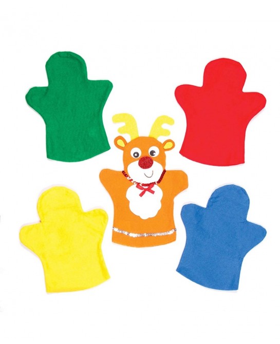 E9903 Make Your Own Puppet - Pack of 6 Felt Crafts for Children to Paint Personalise and Use for Arts Projects $17.56 Hand Pu...