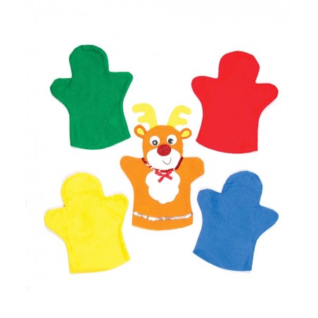 E9903 Make Your Own Puppet - Pack of 6 Felt Crafts for Children to Paint Personalise and Use for Arts Projects $17.56 Hand Pu...