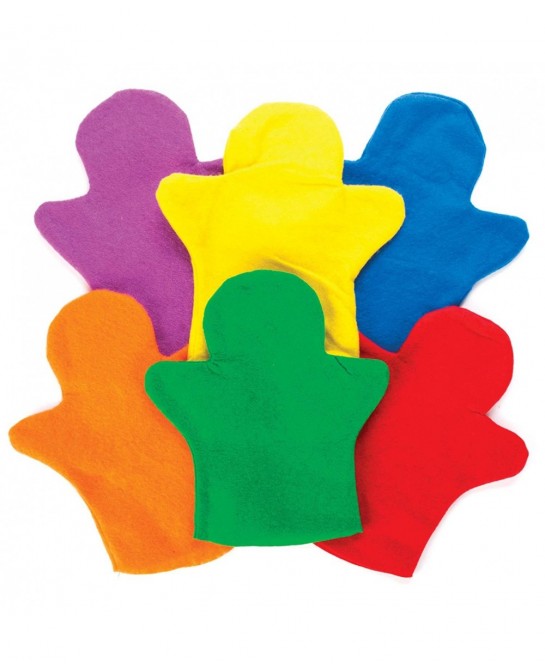 E9903 Make Your Own Puppet - Pack of 6 Felt Crafts for Children to Paint Personalise and Use for Arts Projects $17.56 Hand Pu...