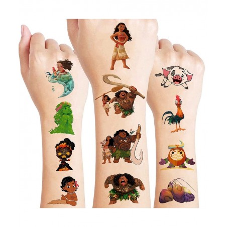Hawaii Temporary Tattoos Birthday Party Supplies Decorations 96PCS Movie Tattoos Stickers Cute Party Favors Kids Boys Girls G...