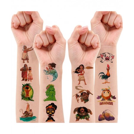 Hawaii Temporary Tattoos Birthday Party Supplies Decorations 96PCS Movie Tattoos Stickers Cute Party Favors Kids Boys Girls G...