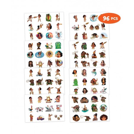 Hawaii Temporary Tattoos Birthday Party Supplies Decorations 96PCS Movie Tattoos Stickers Cute Party Favors Kids Boys Girls G...
