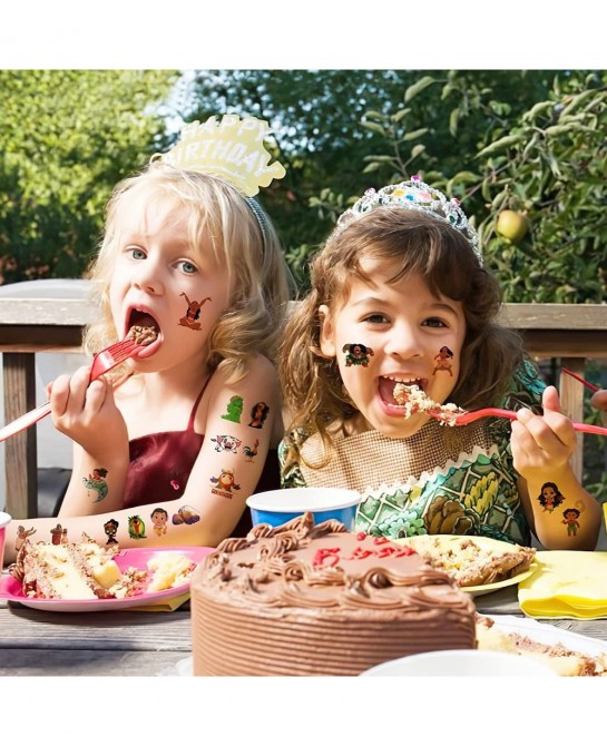 Hawaii Temporary Tattoos Birthday Party Supplies Decorations 96PCS Movie Tattoos Stickers Cute Party Favors Kids Boys Girls G...