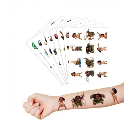 Hawaii Temporary Tattoos Birthday Party Supplies Decorations 96PCS Movie Tattoos Stickers Cute Party Favors Kids Boys Girls G...