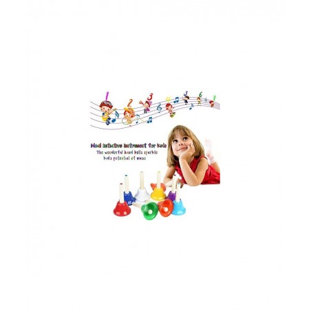 Handbells 8 Note Hand Bells Set with Songbook Early Learning Toys for Toddlers Percussion Instrument for Birthday Classroom P...
