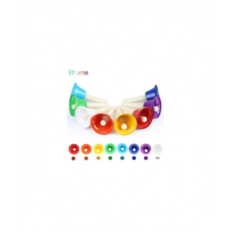 Handbells 8 Note Hand Bells Set with Songbook Early Learning Toys for Toddlers Percussion Instrument for Birthday Classroom P...