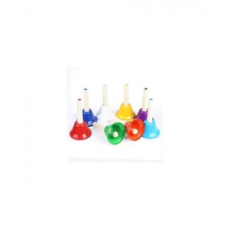 Handbells 8 Note Hand Bells Set with Songbook Early Learning Toys for Toddlers Percussion Instrument for Birthday Classroom P...