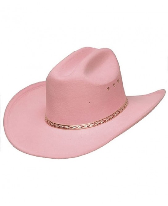 Pink Felt Cowboy Hat Gold and Elastic Band Inside for Secure Fit $69.75 Kids' Dress-Up Accessories