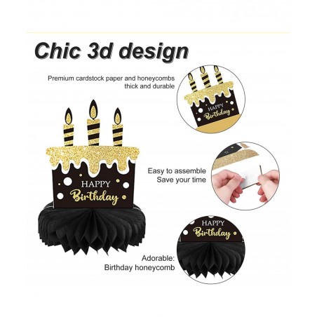 9 Pieces 40th Birthday Decoration 40 Years Birthday Centerpieces for Tables Decorations Cheers to 40th Honeycomb Table Topper...