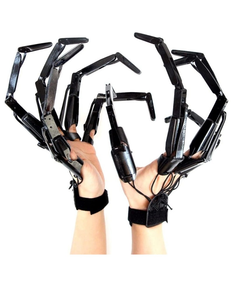 1 Pair Halloween Articulated Finger Extensions 3D Printed Flexible Finger Extensions Fits All Finger Sizes Scary Cosplay Fing...
