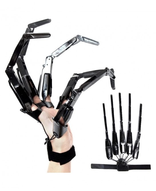 1 Pair Halloween Articulated Finger Extensions 3D Printed Flexible Finger Extensions Fits All Finger Sizes Scary Cosplay Fing...