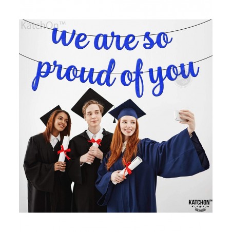 Felt We Are So Proud Of You Banner - 10 Feet No DIY | We Are Proud Of You Banner Graduation Party Decorations 2023 | Graduati...