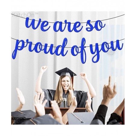 Felt We Are So Proud Of You Banner - 10 Feet No DIY | We Are Proud Of You Banner Graduation Party Decorations 2023 | Graduati...