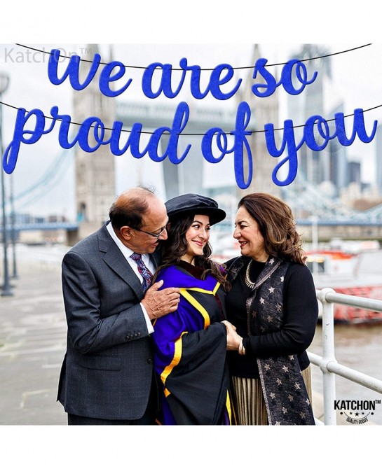 Felt We Are So Proud Of You Banner - 10 Feet No DIY | We Are Proud Of You Banner Graduation Party Decorations 2023 | Graduati...