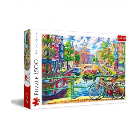 1500 Piece Jigsaw Puzzles Amsterdam Canal Colorful Puzzle of The Netherlands European Puzzle Adult Puzzles 26149 $20.91 Jigsa...