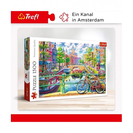 1500 Piece Jigsaw Puzzles Amsterdam Canal Colorful Puzzle of The Netherlands European Puzzle Adult Puzzles 26149 $20.91 Jigsa...