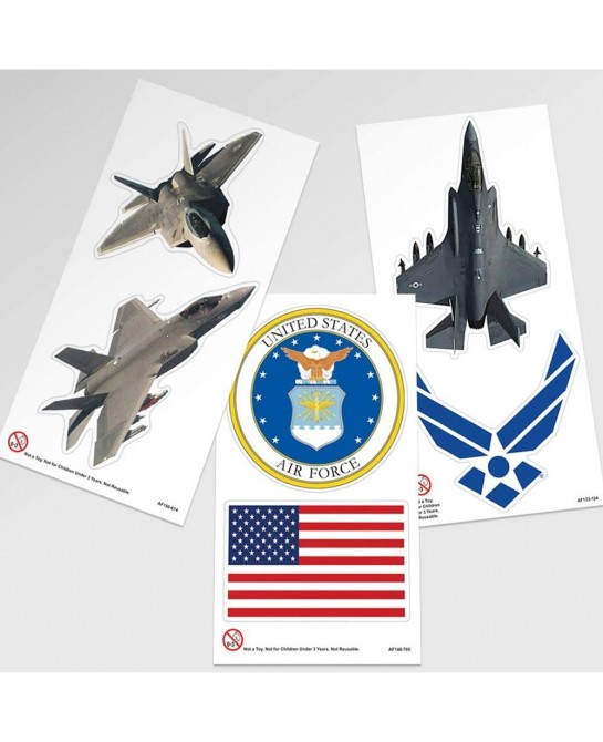 U.S. Air Force F-22 & F-35 Fighter Jet and Logos Collectible Stickers $17.77 Kids' Stickers