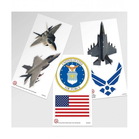 U.S. Air Force F-22 & F-35 Fighter Jet and Logos Collectible Stickers $17.77 Kids' Stickers