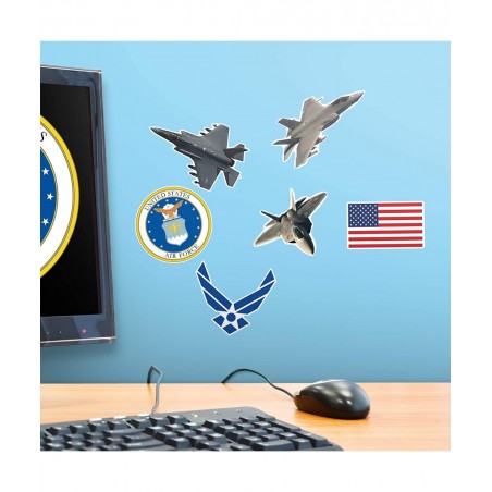U.S. Air Force F-22 & F-35 Fighter Jet and Logos Collectible Stickers $17.77 Kids' Stickers