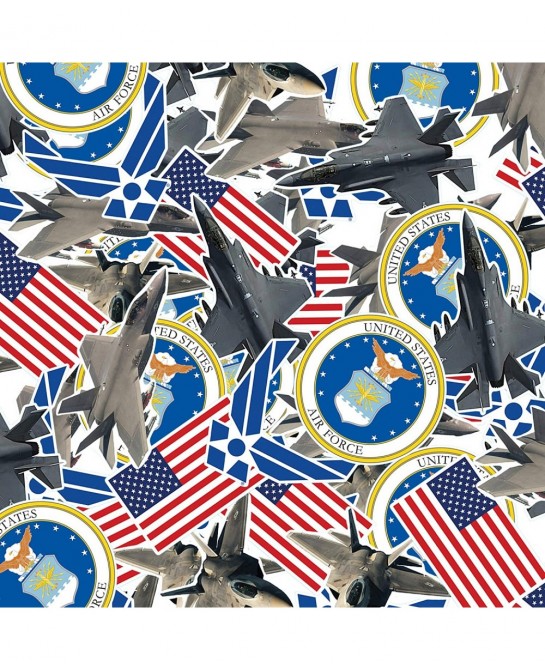U.S. Air Force F-22 & F-35 Fighter Jet and Logos Collectible Stickers $17.77 Kids' Stickers