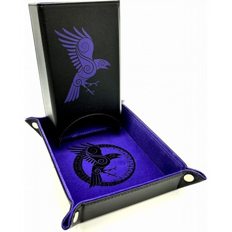 Folding Dice Tower and Dice Tray for RPG Table Top Gaming - Black/Purple - Raven Design $43.54 Game Accessories