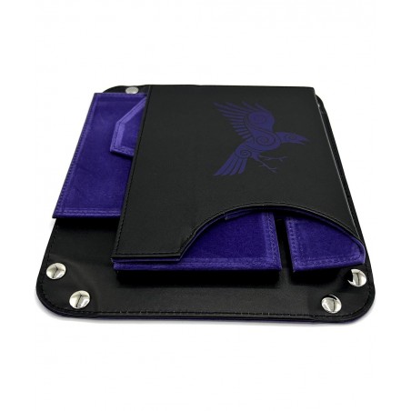 Folding Dice Tower and Dice Tray for RPG Table Top Gaming - Black/Purple - Raven Design $43.54 Game Accessories