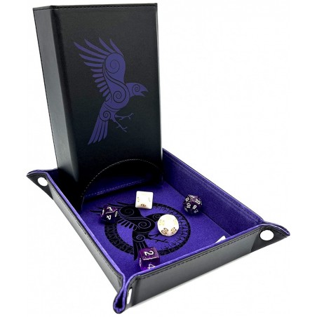 Folding Dice Tower and Dice Tray for RPG Table Top Gaming - Black/Purple - Raven Design $43.54 Game Accessories