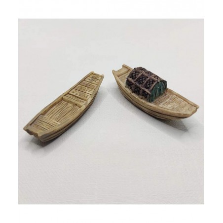 4Pcs Miniature Boat Figure Plastic Fishing Boat Figurine Chinese Style Boat Model Statue for DIY Fairy Garden Bonsai Dollhous...