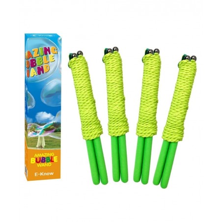 Bubble Wand 4 Pack Giant Bubble Wand Outdoor Toy for Kids Recyclable Stainless Steel Telescopic Design Bubble Party Favors Wo...