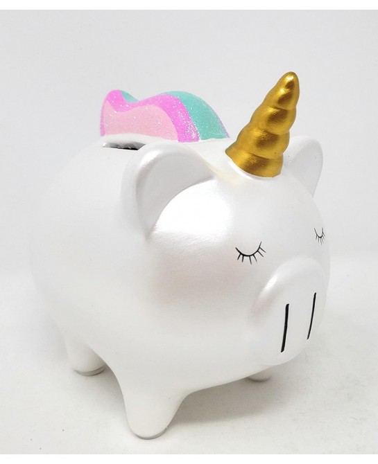 Unicorn Piggy Bank for Girls - Ceramic Rainbow Money Kids - Coin Pony - Penny $28.94 Kids' Money Banks