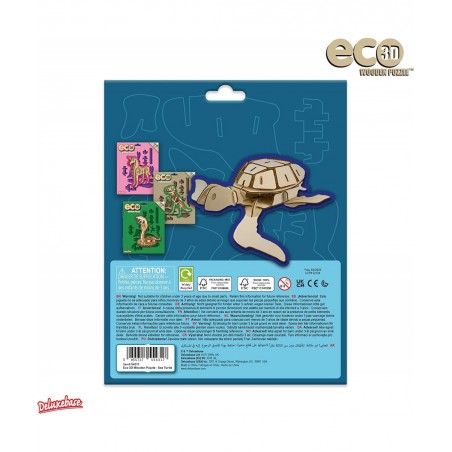 Sea Turtle from Deluxebase. DIY Wooden Model Craft kit for Boys and Girls Made from FSC Sustainable Wood $15.32 3-D Puzzles