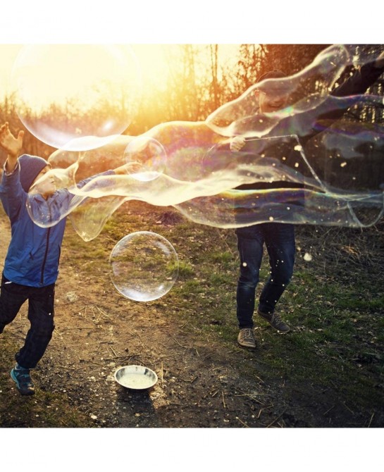 Bubble Wand 4 Pack Giant Bubble Wand Outdoor Toy for Kids Recyclable Stainless Steel Telescopic Design Bubble Party Favors Wo...