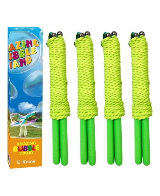 Bubble Wand 4 Pack Giant Bubble Wand Outdoor Toy for Kids Recyclable Stainless Steel Telescopic Design Bubble Party Favors Wo...