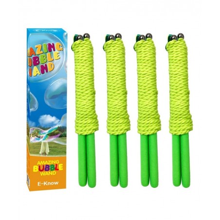 Bubble Wand 4 Pack Giant Bubble Wand Outdoor Toy for Kids Recyclable Stainless Steel Telescopic Design Bubble Party Favors Wo...