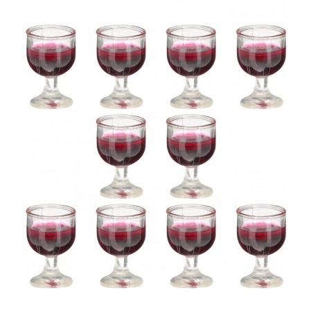 10Pcs Dollhouse Wine Glasses 1:12 Miniature Red Wine Goblet Cups Model for Dollhouse Ornament Mini Kitchen Decor Accessories ...