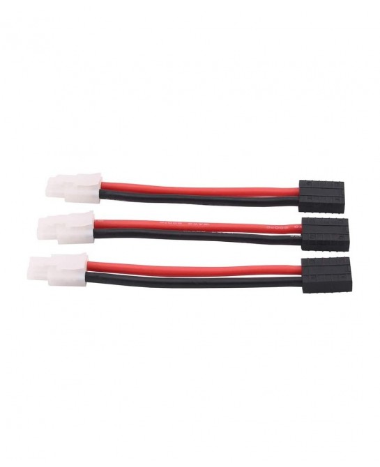 3pcs Compatible with TRX Style Female to Big Tamiya Male Connector Adapter 12awg 4in Wire for Lipo/NiMH RC Battery ESC(C66-3)...