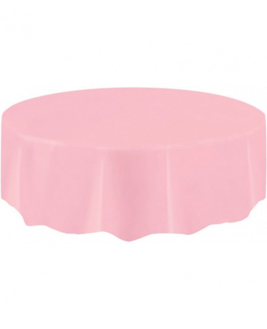 Round Light Pink Plastic Tablecloth 84 $15.23 Kids' Party Tablecovers