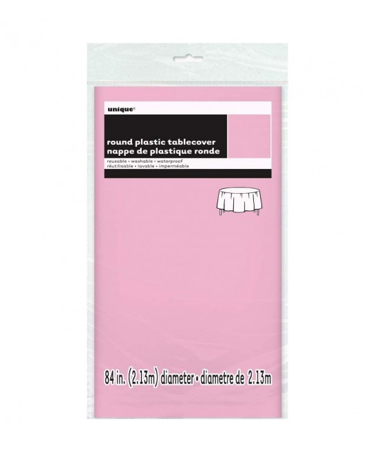 Round Light Pink Plastic Tablecloth 84 $15.23 Kids' Party Tablecovers
