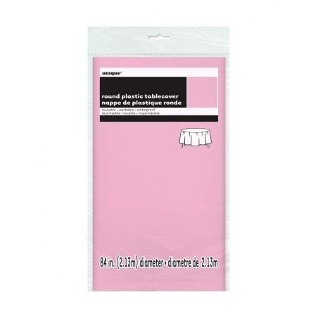Round Light Pink Plastic Tablecloth 84 $15.23 Kids' Party Tablecovers