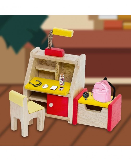 23 Pieces Doll School Supplies Mini School Supplies for Dolls Kit Including Mini Zipper Doll Backpack Blackboard Glasses Mini...