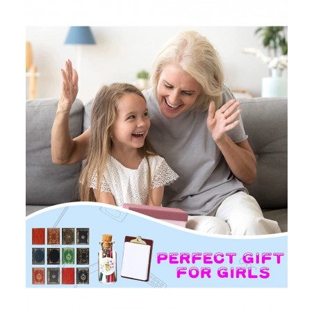 23 Pieces Doll School Supplies Mini School Supplies for Dolls Kit Including Mini Zipper Doll Backpack Blackboard Glasses Mini...