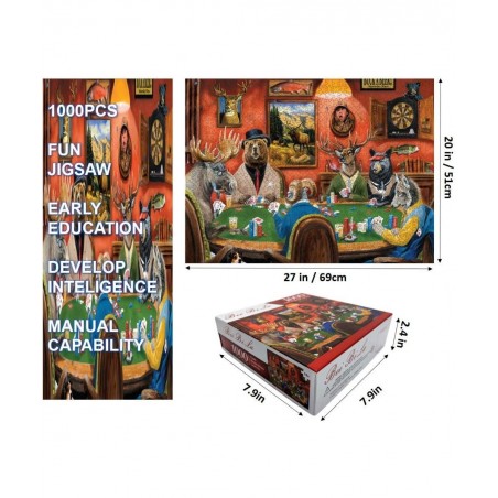 Jigsaw Puzzles 1000 Pieces Puzzle for Adults and Couples Gift for Adults and Kids TNYGoods (Animal Play Card) $29.42 Jigsaw P...