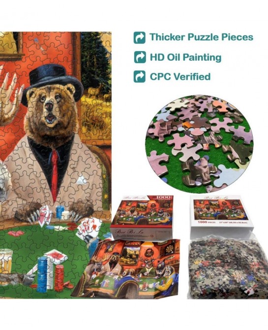 Jigsaw Puzzles 1000 Pieces Puzzle for Adults and Couples Gift for Adults and Kids TNYGoods (Animal Play Card) $29.42 Jigsaw P...