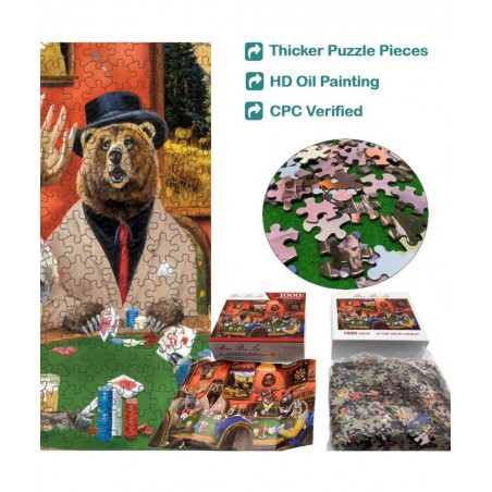 Jigsaw Puzzles 1000 Pieces Puzzle for Adults and Couples Gift for Adults and Kids TNYGoods (Animal Play Card) $29.42 Jigsaw P...