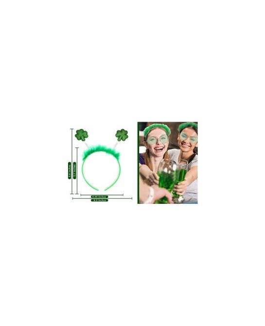 St Patricks Day Costume Accessories Shamrock Green Headband Green Sunglasses $22.58 Kids' Dress-Up Accessories
