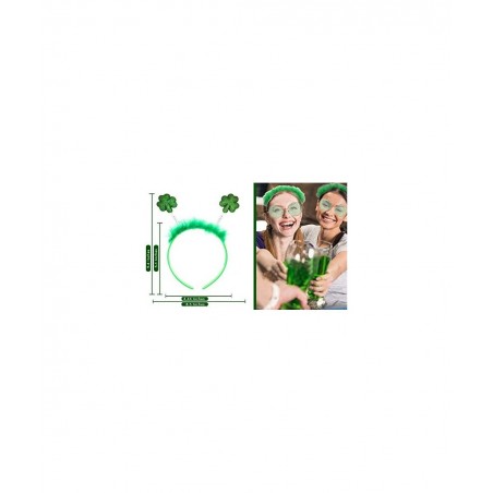 St Patricks Day Costume Accessories Shamrock Green Headband Green Sunglasses $22.58 Kids' Dress-Up Accessories